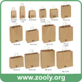 Eco-Friendly Natural Brown Kraft Paper Shopping Gift Bags with Twisted Paper Handles